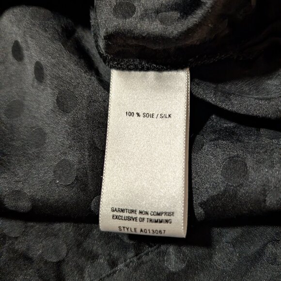 Jacob sleeveless silk polka dot top black size XS - Picture 14 of 16